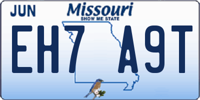 MO license plate EH7A9T
