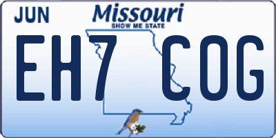 MO license plate EH7C0G