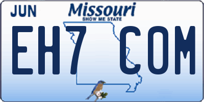 MO license plate EH7C0M