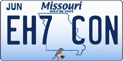 MO license plate EH7C0N