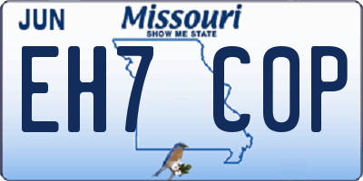 MO license plate EH7C0P