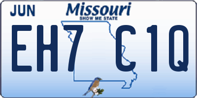 MO license plate EH7C1Q