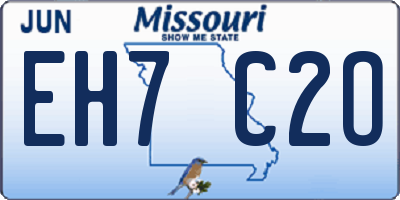 MO license plate EH7C2O