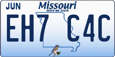 MO license plate EH7C4C