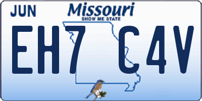 MO license plate EH7C4V