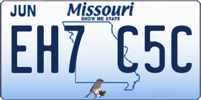 MO license plate EH7C5C