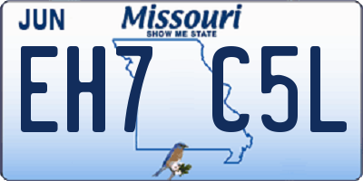 MO license plate EH7C5L
