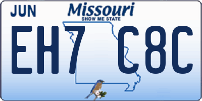 MO license plate EH7C8C