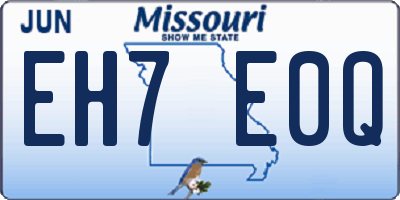 MO license plate EH7E0Q