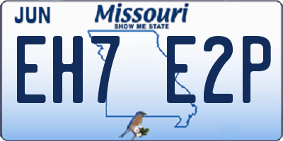MO license plate EH7E2P