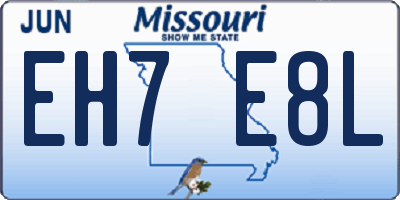 MO license plate EH7E8L