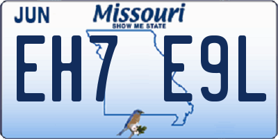 MO license plate EH7E9L