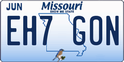 MO license plate EH7G0N