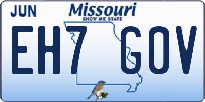 MO license plate EH7G0V