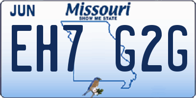 MO license plate EH7G2G