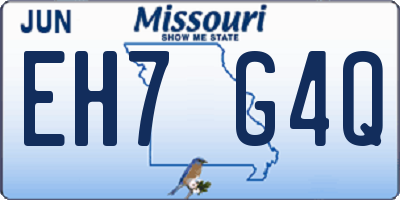 MO license plate EH7G4Q