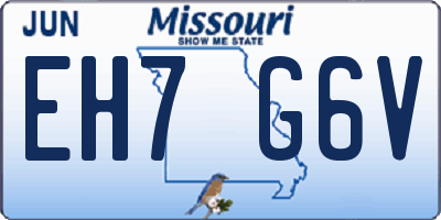 MO license plate EH7G6V