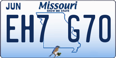 MO license plate EH7G7O