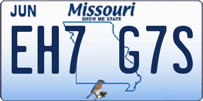MO license plate EH7G7S