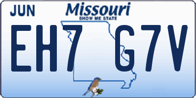 MO license plate EH7G7V