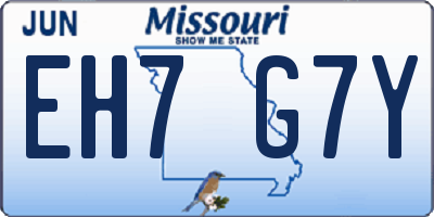MO license plate EH7G7Y