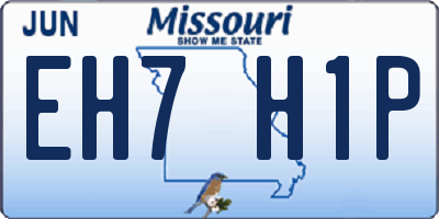 MO license plate EH7H1P