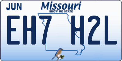 MO license plate EH7H2L