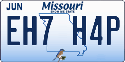 MO license plate EH7H4P