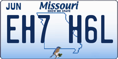 MO license plate EH7H6L