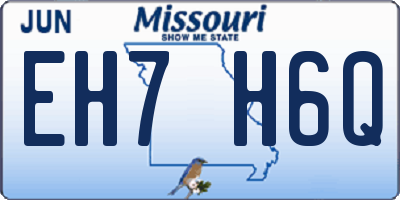 MO license plate EH7H6Q