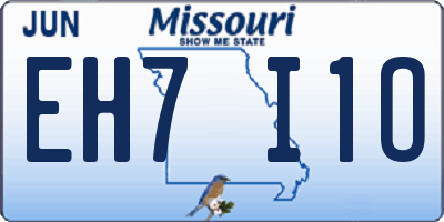 MO license plate EH7I1O