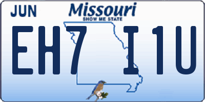 MO license plate EH7I1U