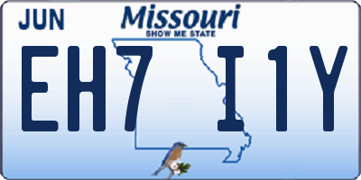 MO license plate EH7I1Y