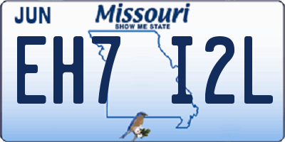 MO license plate EH7I2L