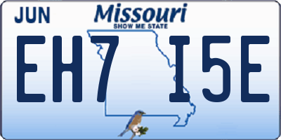MO license plate EH7I5E