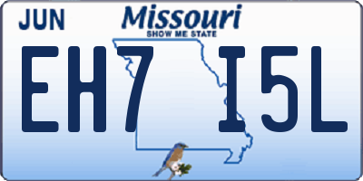 MO license plate EH7I5L