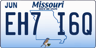 MO license plate EH7I6Q