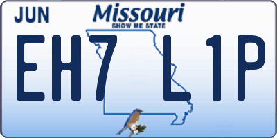 MO license plate EH7L1P