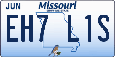 MO license plate EH7L1S