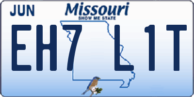 MO license plate EH7L1T