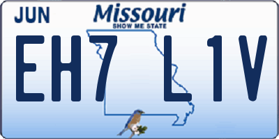 MO license plate EH7L1V