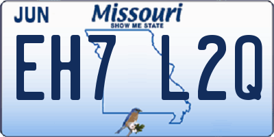 MO license plate EH7L2Q