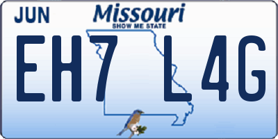 MO license plate EH7L4G