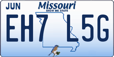 MO license plate EH7L5G
