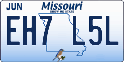 MO license plate EH7L5L