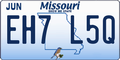 MO license plate EH7L5Q