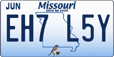 MO license plate EH7L5Y