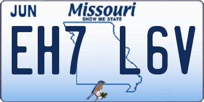 MO license plate EH7L6V