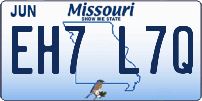 MO license plate EH7L7Q