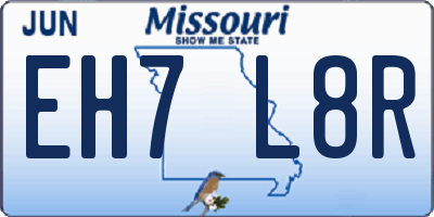 MO license plate EH7L8R